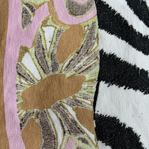 ROBERTO CAVALLI pink, apple green, tan, blk and cream vintage jeans, size L - Picture 7 of 12